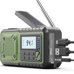 Crank Emergency Weather Radio with Power Bank & Flashlight