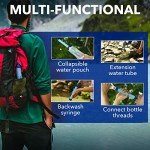 2-Pack Portable Water Filter Straws for Survival