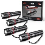 HAUSBELL A100 Zoomable LED Tactical Flashlight Set