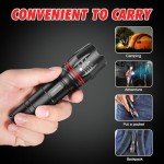 HAUSBELL A100 Zoomable LED Tactical Flashlight Set