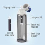 Insulated Stainless Steel Water Bottle with Straw