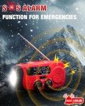 Hand Crank Emergency Radio with Flashlights and SOS