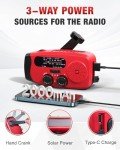Hand Crank Emergency Radio with Flashlights and SOS
