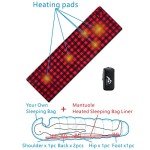 Mantuole USB Heated Sleeping Bag Liner, 5 Zones