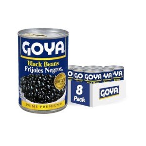 Goya Foods Black Beans, 15.5 oz (8-Pack)