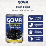Goya Foods Black Beans, 15.5 oz (8-Pack)