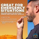 Outdoor Guardian Pathfinder Compass with Survival Whistle