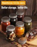 12oz Mason Jars with Lids – 20 Pack