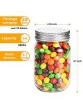 12oz Mason Jars with Lids – 20 Pack