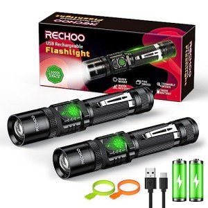 Rechargeable 2-Pack LED Tactical Flashlights