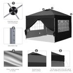 GDY Pop-Up Tent with Side Walls, 3 x 3 m