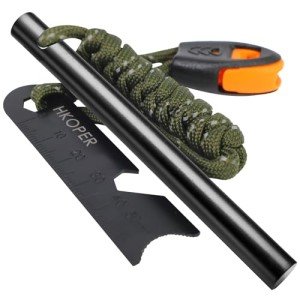 4-Inch Ferro Rod Flint Fire Starter Kit