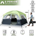Spacious 6-Person Waterproof Family Camping Tent