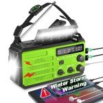Solar Emergency Radio with Hand Crank and Flashlight