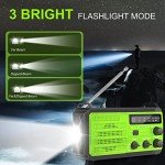 Solar Emergency Radio with Hand Crank and Flashlight