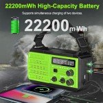 Solar Emergency Radio with Hand Crank and Flashlight