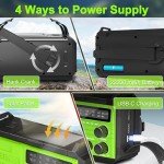 Solar Emergency Radio with Hand Crank and Flashlight