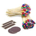 Colorful 4" Rainbow Matches - 100 Count Set