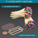 Colorful 4" Rainbow Matches - 100 Count Set