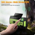 Puiuisoul Solar Hand Crank Emergency Radio & Power Bank