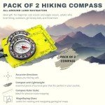 2-Pack Magnetic Orienteering Compasses for Kids