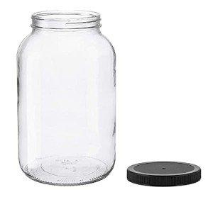 1 Gallon Wide Mouth Glass Jar with Lid