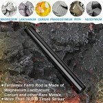 Ferro Rod Fire Starter Kit with Paracord & Tinders