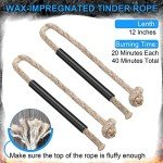 Ferro Rod Fire Starter Kit with Paracord & Tinders