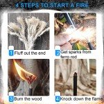 Ferro Rod Fire Starter Kit with Paracord & Tinders