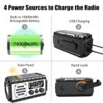 Emergency Solar Hand Crank Radio with Phone Charger