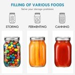 6 Pack 32oz Wide Mouth Mason Jars