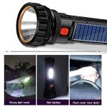 Solar Rechargeable 1000 Lumens LED Flashlight