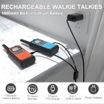 Long Range Rechargeable Walkie Talkies - 2 Pack