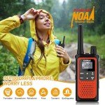 Long Range Rechargeable Walkie Talkies - 2 Pack