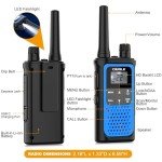 Long Range Rechargeable Walkie Talkies - 2 Pack
