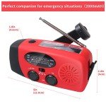 Solar Hand Crank Radio with Flashlight and Power Bank