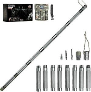Tactical Trekking Pole with 15-in-1 Features