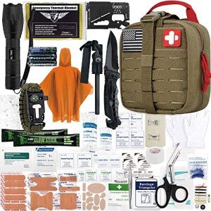 Upgraded Survival First Aid Kit with Tactical Pouch