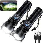 MILAOSHU 990,000 Lumen Rechargeable Flashlights - 2 Pack