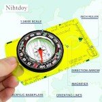 Nihtdoy Magnetic Compass for Hiking and Camping