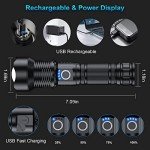 MILAOSHU 990,000 Lumen Rechargeable Flashlights - 2 Pack