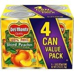 Del Monte Sliced Canned Peaches in Juice - 4 Pack