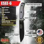 ESEE 6P Fixed Blade Knife with Polymer Sheath