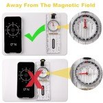 Compact Military Compass for Hiking and Survival