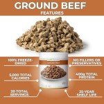 Nutristore Freeze-Dried Ground Beef - 25 Year Shelf Life