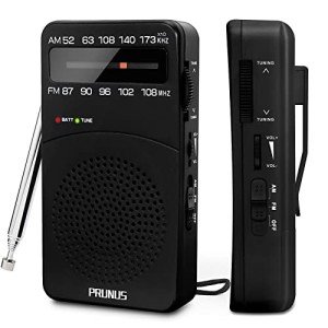 Portable Battery Operated AM/FM Radio with Clip