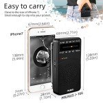 Portable Battery Operated AM/FM Radio with Clip