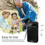 Portable Battery Operated AM/FM Radio with Clip