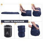 REDCAMP Flannel Sleeping Bag for Adults, Large Comfortable Cotton Sleeping Bags for Camping with Detachable Hood, Red Plaid with 4lbs Filling (91"x33")