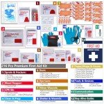 First Aid Kit, Upgrade Trauma First Aid Kit with Labelled Compartments -Emergency Medical Kits with Molle System First Aid Kits for Car, Home, Hiking, Camping and Outdoor Emergencies -216 Pieces